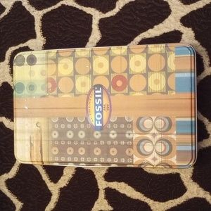 Fossil Dominos Metal Tin Authentic